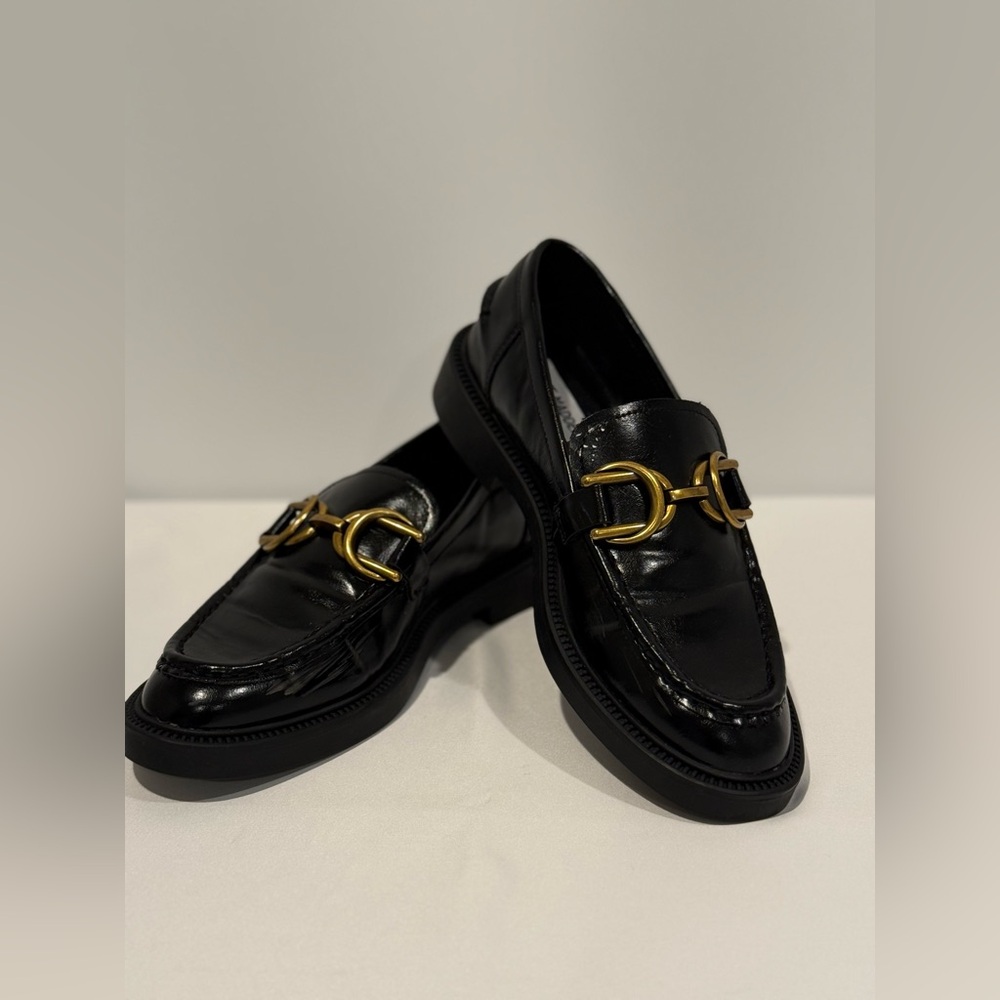 Steve Madden Shelya Black Bit Buckle Loafers